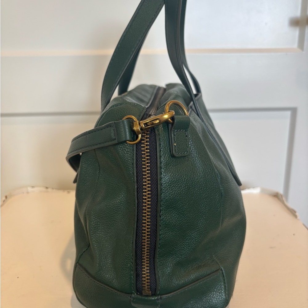 Fossil Forest Green Leather Satchel - Picture 4 of 14